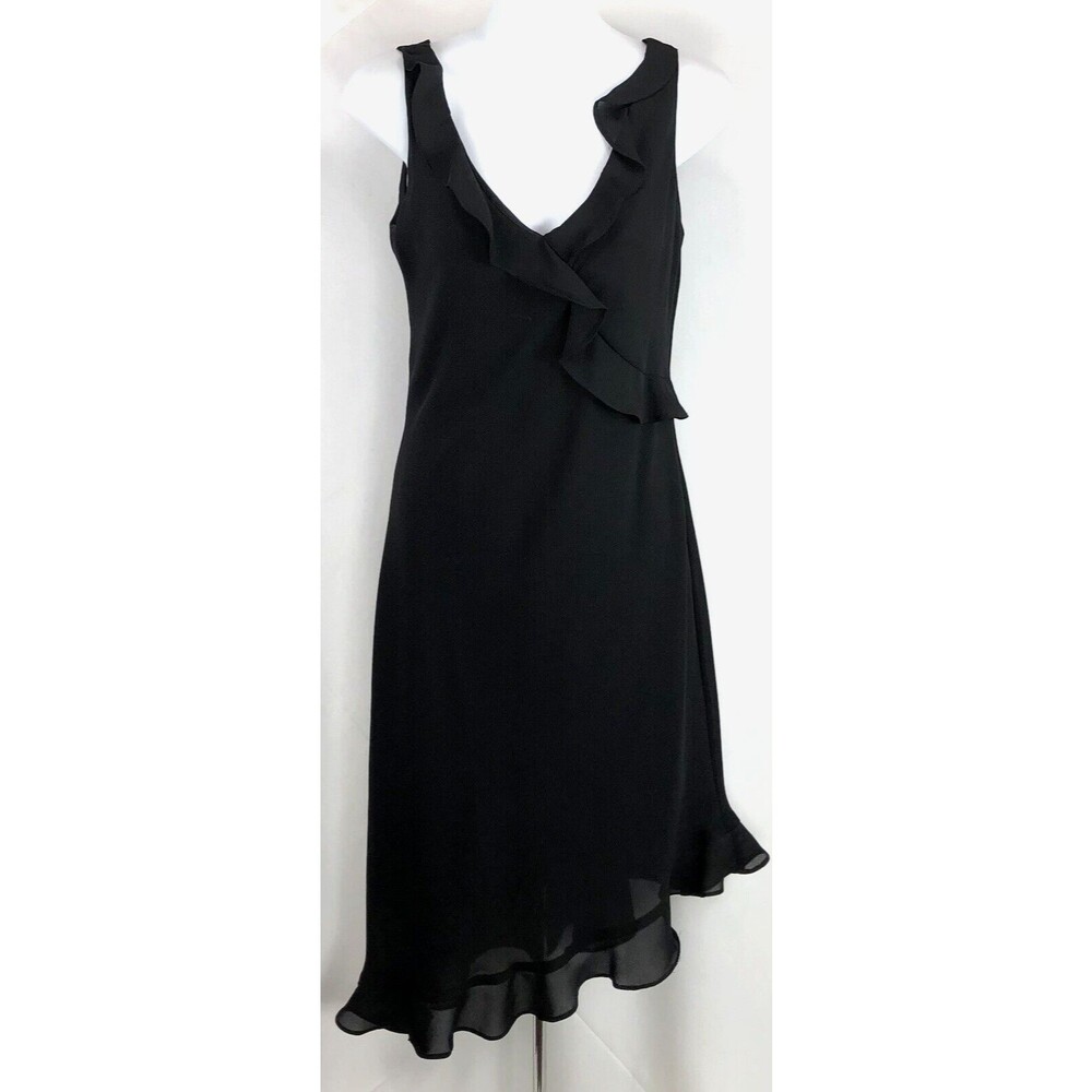 Breakin Loose Sleeveless Ruffles Hi Lo Midi Dress 5/6 blk Whimsigoth Coquette